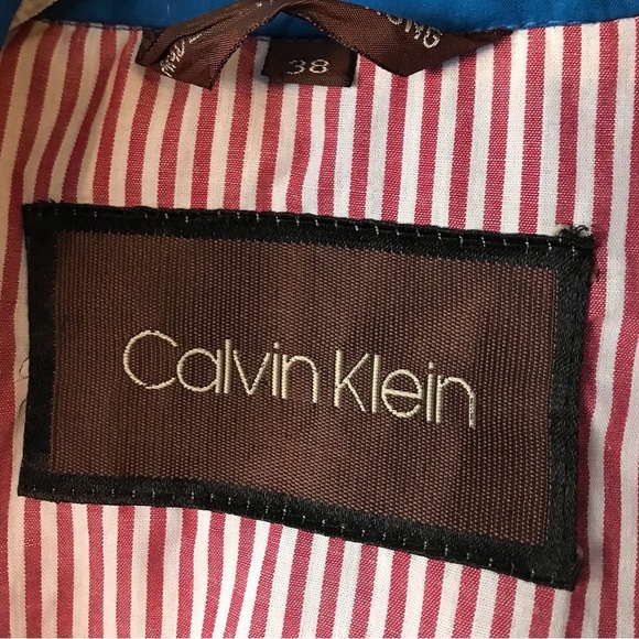 Vintage Calvin Klein Mens Raincoat Wind Breaker Size 38 - Picture 8 of 11